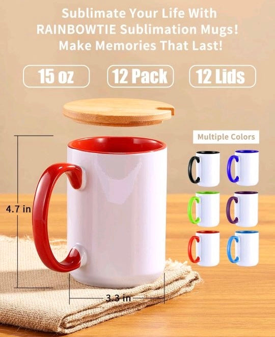 15oz Colored Mugs