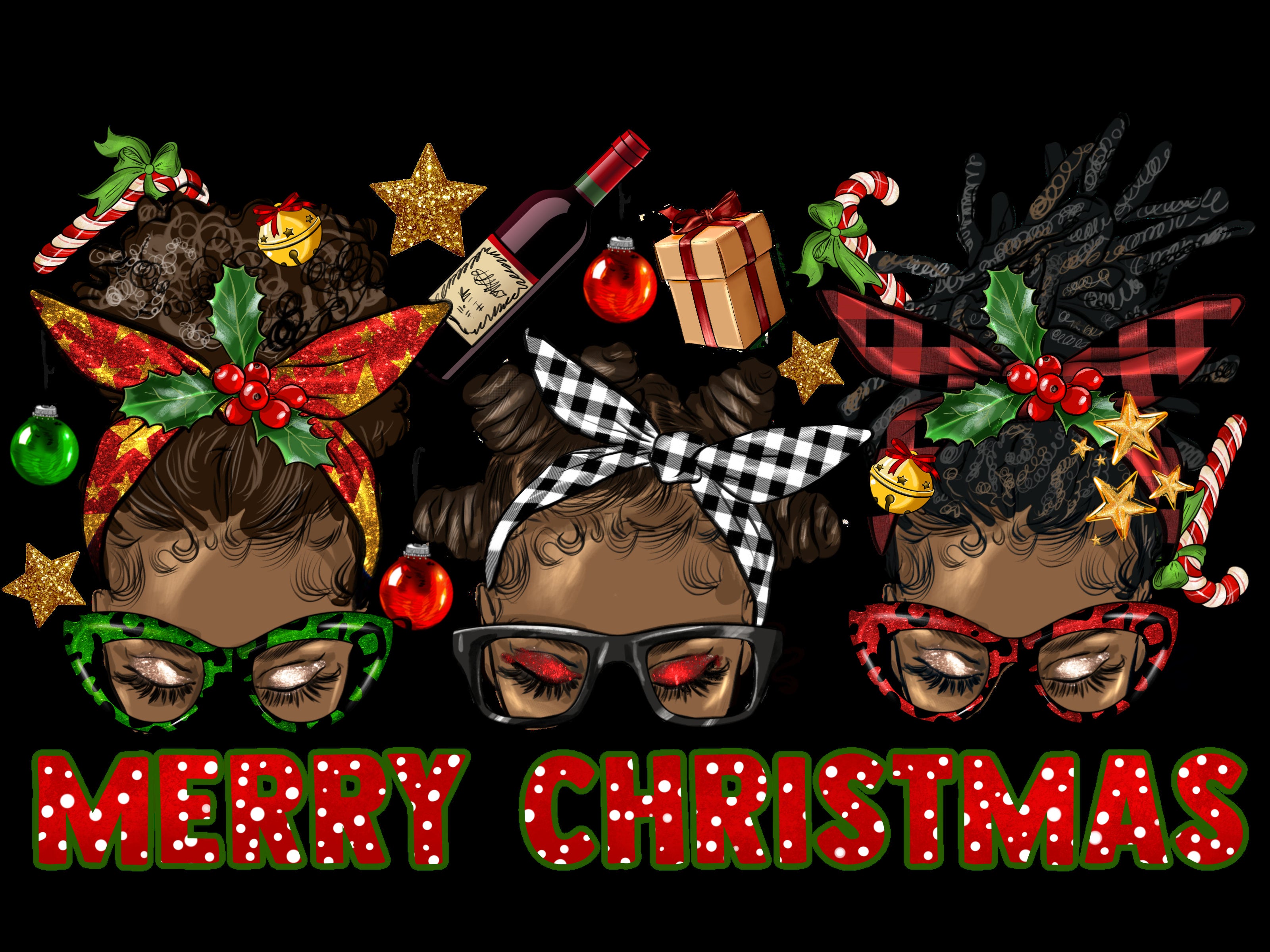 Eco Solvent Transfer - Merry Christmas Ladies