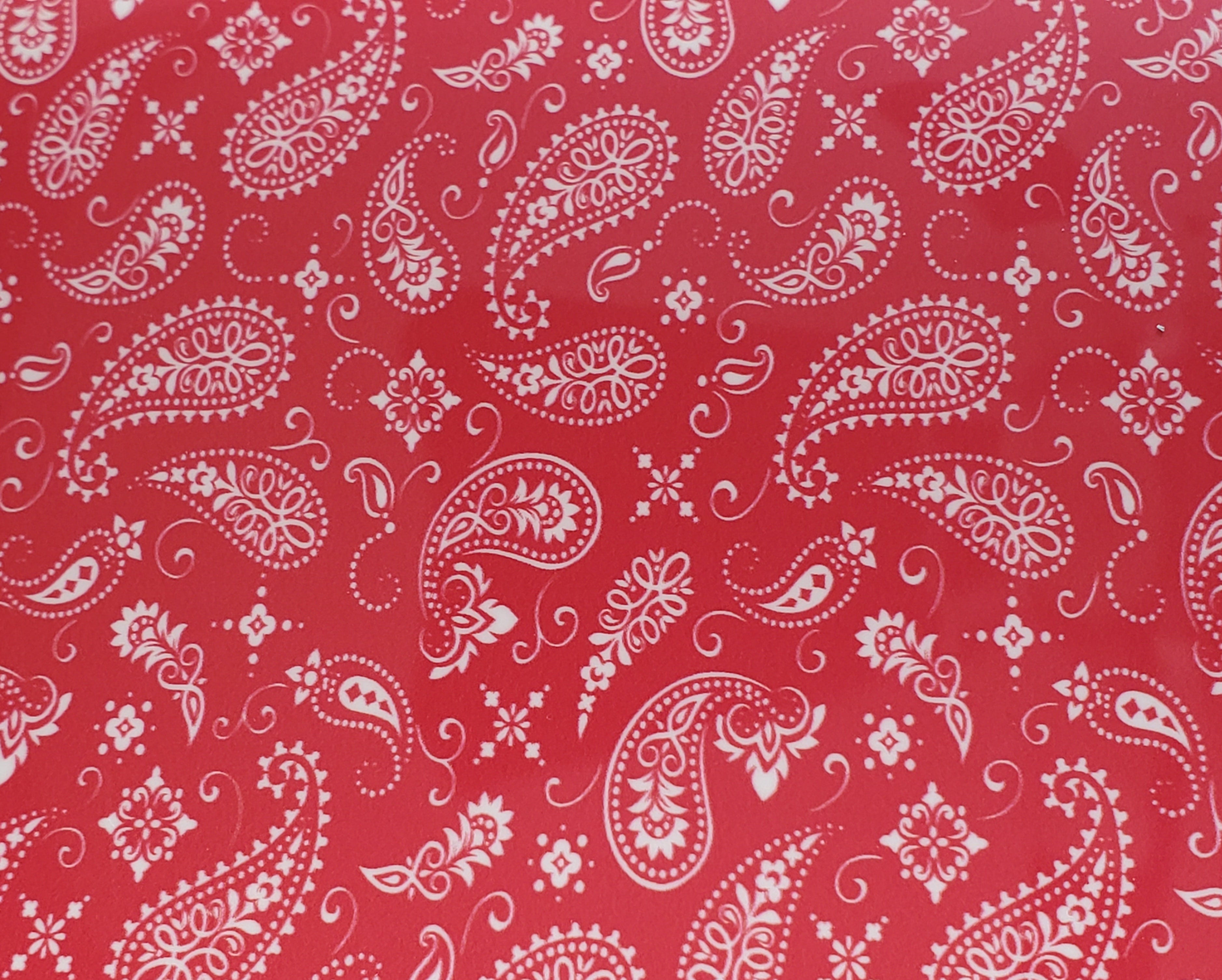 Red & White Paisley Pattern