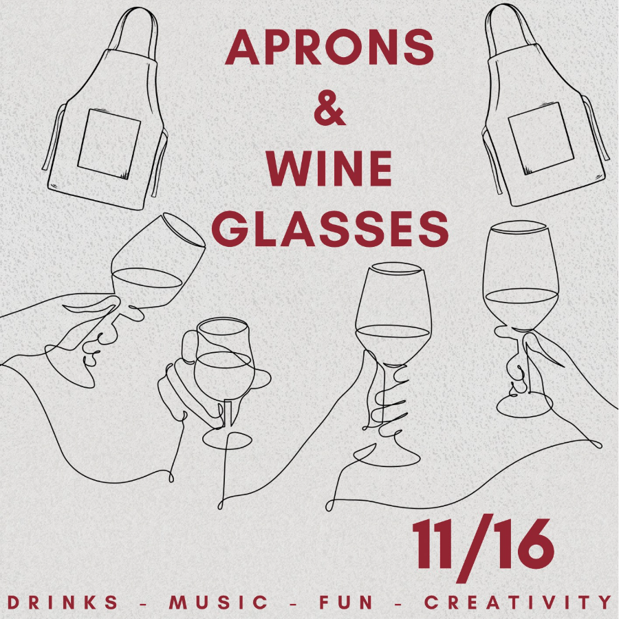 Aprons & Wine Glasses