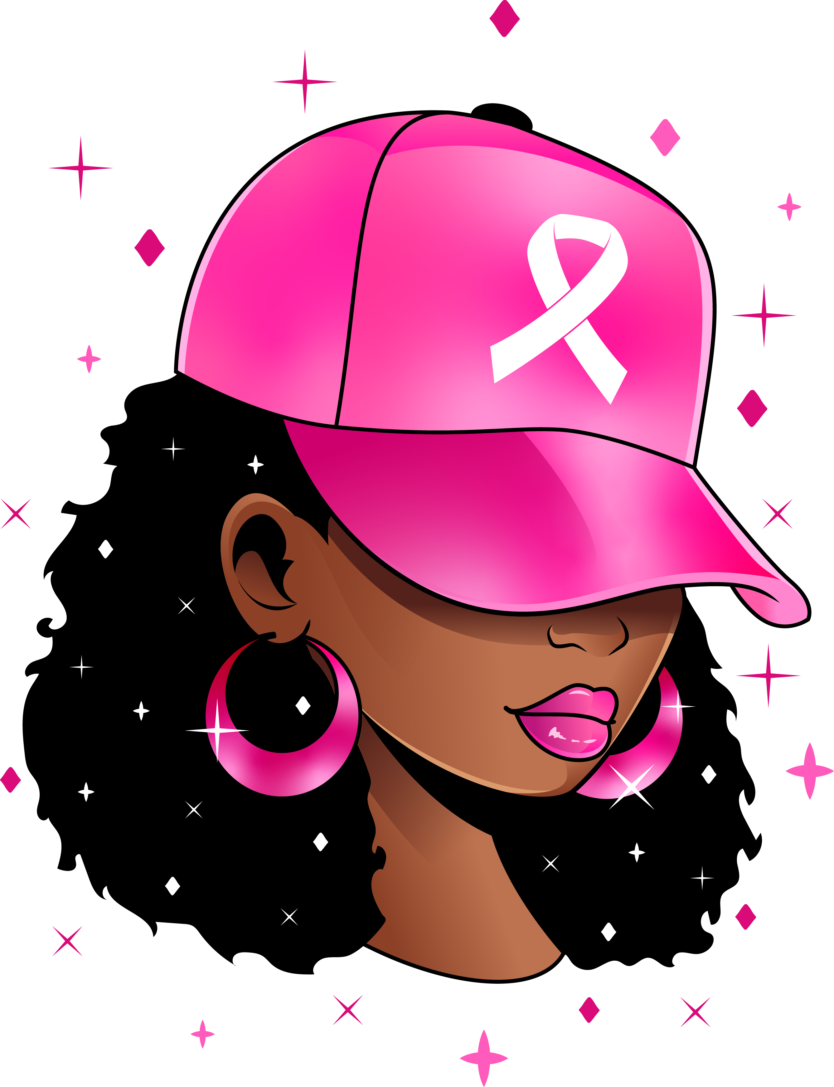 Eco Solvent Transfer - Breast Cancer Cap