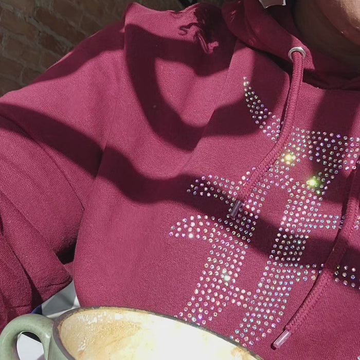 Rhinestone D hoodie